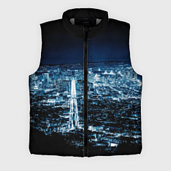 Мужской жилет Ночной город night city, цвет: 3D-светло-серый