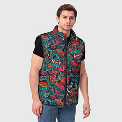 Мужской жилет Japanese mask l Oni, цвет: 3D-черный — фото 2