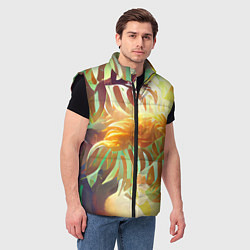 Мужской жилет Fern leaves, цвет: 3D-черный — фото 2