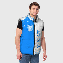 Мужской жилет Атака титанов два цвета - голубой белый, цвет: 3D-светло-серый — фото 2