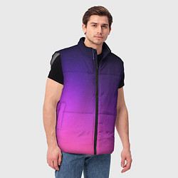 Мужской жилет Розовофиолетовый градиент, цвет: 3D-светло-серый — фото 2