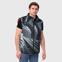 Мужской жилет Фрактальный абстрактный паттерн Броня Fractal Abst, цвет: 3D-красный — фото 2