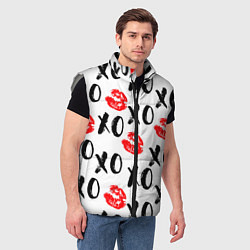 Мужской жилет ПОЦЕЛУЙЧИКИ ХОХО, цвет: 3D-светло-серый — фото 2