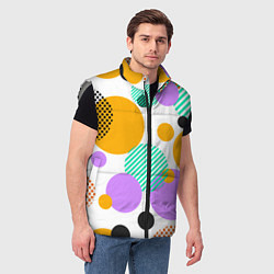 Мужской жилет GEOMETRIC INTERSECTING CIRCLES, цвет: 3D-светло-серый — фото 2