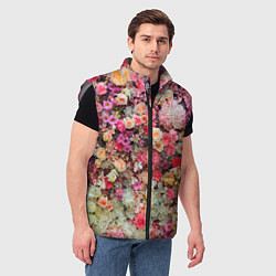 Мужской жилет MILLION MULTICOLORED FLOWERS, цвет: 3D-светло-серый — фото 2
