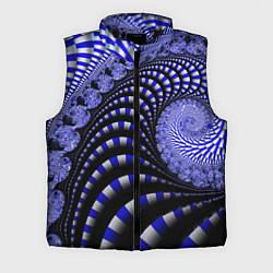 Мужской жилет Неоновая спираль Абстракция Neon Spiral Abstractio, цвет: 3D-черный