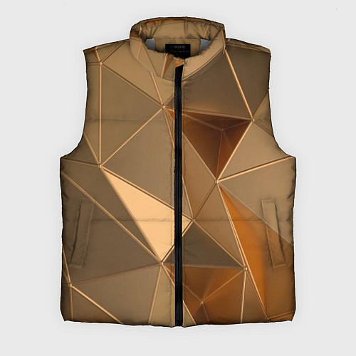 Мужской жилет Золотые 3D треугольники / 3D-Светло-серый – фото 1