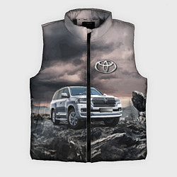 Мужской жилет Toyota Land Cruiser 200 среди скал, цвет: 3D-черный