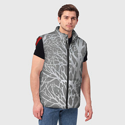 Мужской жилет Сomposition of branches Композиция из веток, цвет: 3D-красный — фото 2