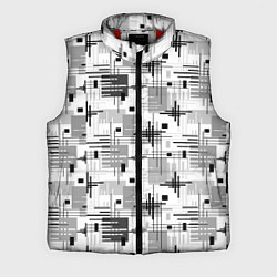 Мужской жилет Черно белый ретро геометрический узор, цвет: 3D-красный