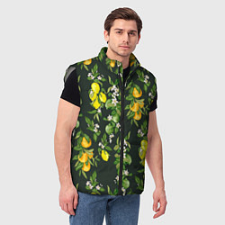 Мужской жилет Апельсины, Лаймы и Лимоны, цвет: 3D-светло-серый — фото 2