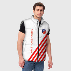 Мужской жилет Atletico madrid красные полосы, цвет: 3D-светло-серый — фото 2
