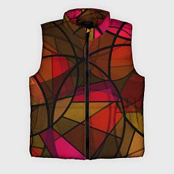 Мужской жилет Абстрактный узор в оранжево-красных тонах, цвет: 3D-красный