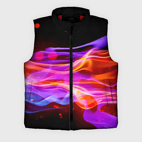 Мужской жилет Abstract colorful waves / 3D-Красный – фото 1