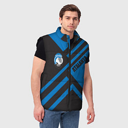 Мужской жилет Фанат клуба Аталанта, цвет: 3D-черный — фото 2