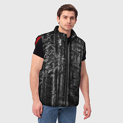 Мужской жилет Темный жуткий лес, цвет: 3D-красный — фото 2