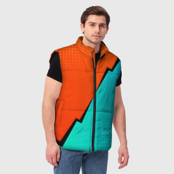 Мужской жилет Геометрическая композиция Fashion trend, цвет: 3D-черный — фото 2