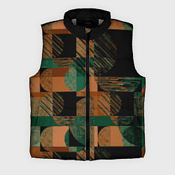 Мужской жилет Текстурированный абстрактный, геометрический принт, цвет: 3D-светло-серый