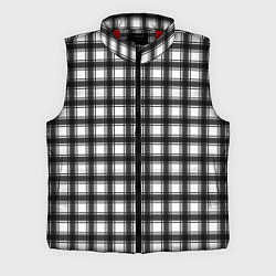 Мужской жилет Black and white trendy checkered pattern, цвет: 3D-красный