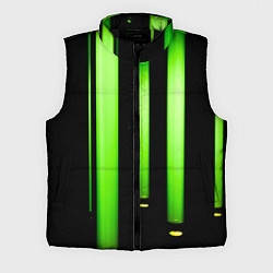 Мужской жилет Абстрактные неоновые колбы с кислотой - Зелёный, цвет: 3D-черный