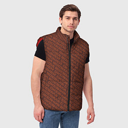 Мужской жилет 1984 узор бордовый, цвет: 3D-красный — фото 2