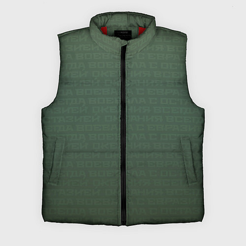 Мужской жилет 1984 узор зелёный градиент / 3D-Красный – фото 1