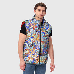 Мужской жилет Летний красочный паттерн, цвет: 3D-красный — фото 2