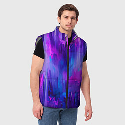 Мужской жилет Purple splashes, цвет: 3D-светло-серый — фото 2