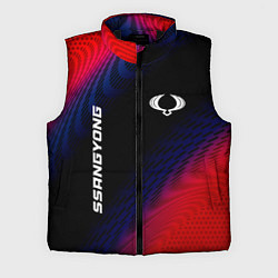Мужской жилет SsangYong красный карбон, цвет: 3D-черный