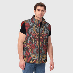 Мужской жилет Голова красного робота, цвет: 3D-красный — фото 2