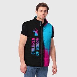 Мужской жилет Children of Bodom - neon gradient: по-вертикали, цвет: 3D-черный — фото 2