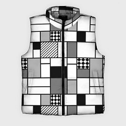 Мужской жилет Черно белый геометрический скандинавский узор