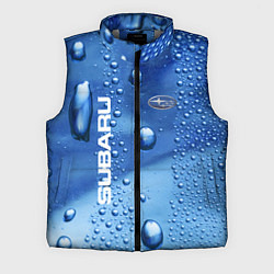Мужской жилет Subaru - капли, цвет: 3D-светло-серый