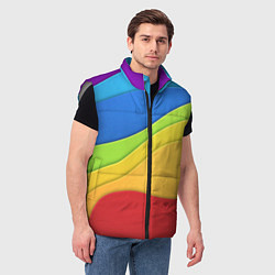Мужской жилет Семь цветов радуги, цвет: 3D-светло-серый — фото 2