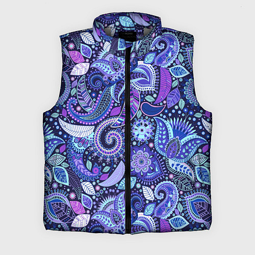 Мужской жилет Color patterns of flowers / 3D-Светло-серый – фото 1