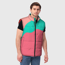 Мужской жилет Абстракция минимализм, цвет: 3D-красный — фото 2