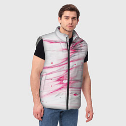 Мужской жилет Красные разводы, цвет: 3D-светло-серый — фото 2
