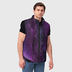 Мужской жилет Текстура из перьев, цвет: 3D-черный — фото 2