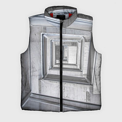 Мужской жилет Абстрактная спираль из блоков, цвет: 3D-красный