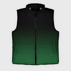 Мужской жилет Черный и мшистый зеленый градиент омбре