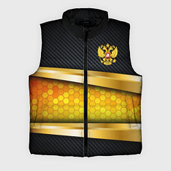 Мужской жилет Black & gold - герб России