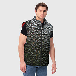 Мужской жилет Неровная металлическая поверхность, цвет: 3D-красный — фото 2