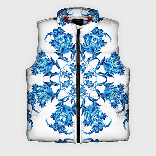 Мужской жилет Гжель синий цветок / 3D-Красный – фото 1