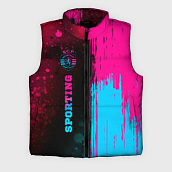 Мужской жилет Sporting - neon gradient: по-вертикали, цвет: 3D-черный