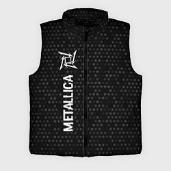 Мужской жилет Metallica glitch на темном фоне: по-вертикали, цвет: 3D-черный