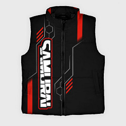 Мужской жилет Samurai - Красный техно - Киберпанк