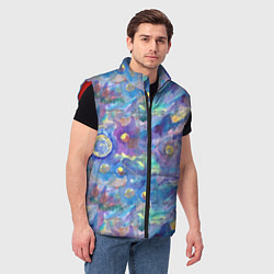Мужской жилет Галактическая акварель, цвет: 3D-красный — фото 2