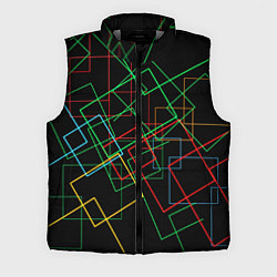 Мужской жилет Разноцветные квадраты, цвет: 3D-светло-серый