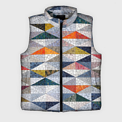 Мужской жилет Каменный разноцветный паттерн, цвет: 3D-светло-серый