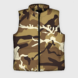 Мужской жилет Камуфляж Woodland осень крупный, цвет: 3D-черный